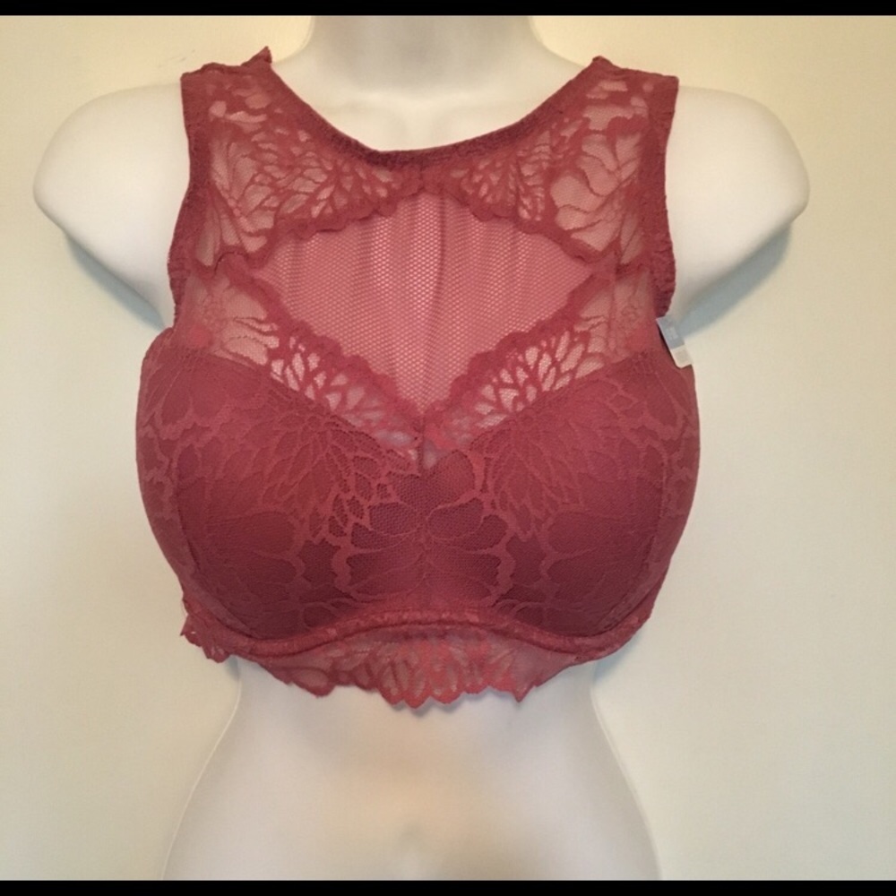 NWT VS Lace Push Bralette.   Rose PINK - Picture 3 of 5
